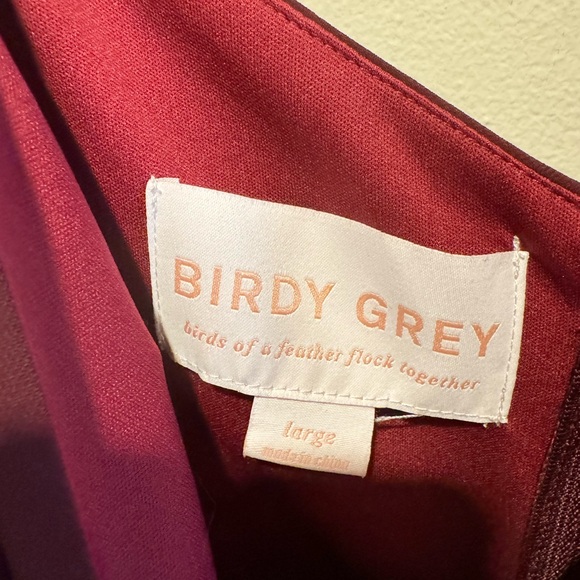 Birdy Grey bridesmaids dress Devin style in Cabernet color chiffon size Large - Picture 8 of 8